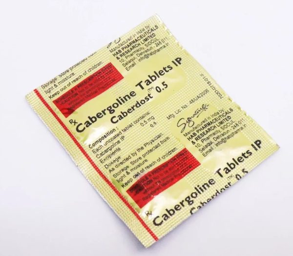 Verpackung Caberdost (Cabergolin) 0.5 mg HAB Pharmaceuticals