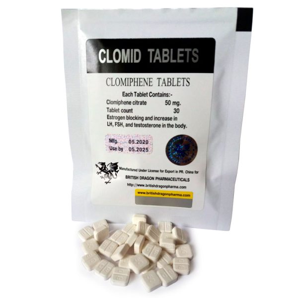 Verpackung Clomid Tablets 50mg British Dragon