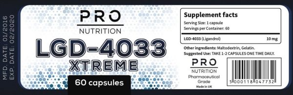Verpackung LGD-4033 10mg Pro Nutrition